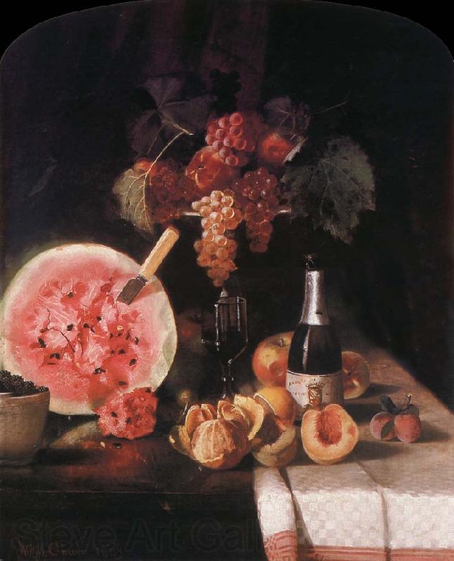 William Merritt Chase Still life and watermelon Norge oil painting art